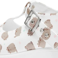 Sai White Mary Janes 'Pusheen Edition'