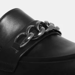 Shenron Men'S Chain Black Loafers