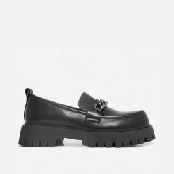 Shenron Men'S Chain Black Loafers