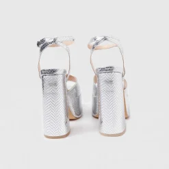Shonen Silver Lizard Platform Heels