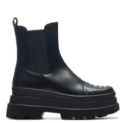 Silence Studded Trident Chelsea Boots - Black | Koi Footwear