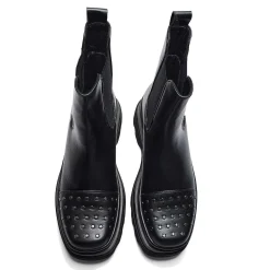 Silence Studded Trident Chelsea Boots - Black | Koi Footwear