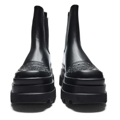 Silence Studded Trident Chelsea Boots - Black | Koi Footwear