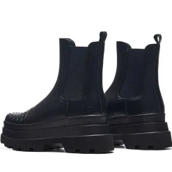 Silence Studded Trident Chelsea Boots - Black | Koi Footwear
