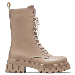 Siren Tall Lace Up Boots - Dust