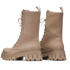 Siren Tall Lace Up Boots - Dust