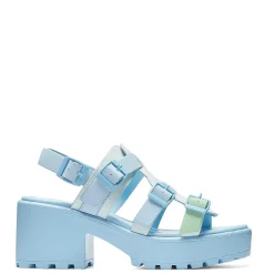 Sugar Season Chunky Buckle Sandals - Blue