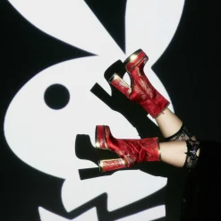 The Ornate Soul Playboy Red Heeled Boots | Playboy X Koi Collection