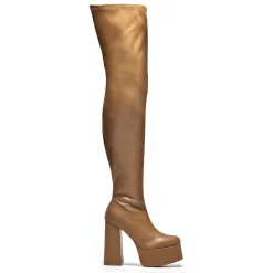 The Redemption Plus Size Thigh High Boots - Khaki