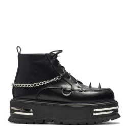 The Silence Men'S Platform Grunge Boots - Black