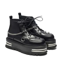 The Silence Men'S Platform Grunge Boots - Black