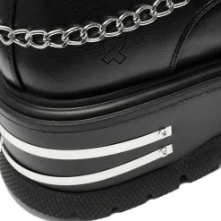 The Silence Platform Grunge Boots - Black
