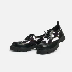 Tibia Cow Print Men'S Derby Shoes
