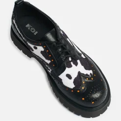 Tibia Cow Print Men'S Derby Shoes