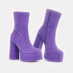 Tinky Winky Fluffy Platform Boots