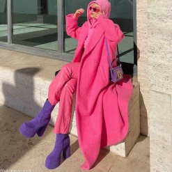 Tinky Winky Fluffy Platform Boots