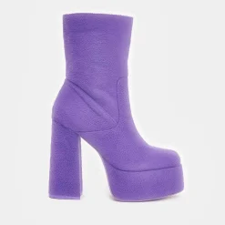 Tinky Winky Fluffy Platform Boots